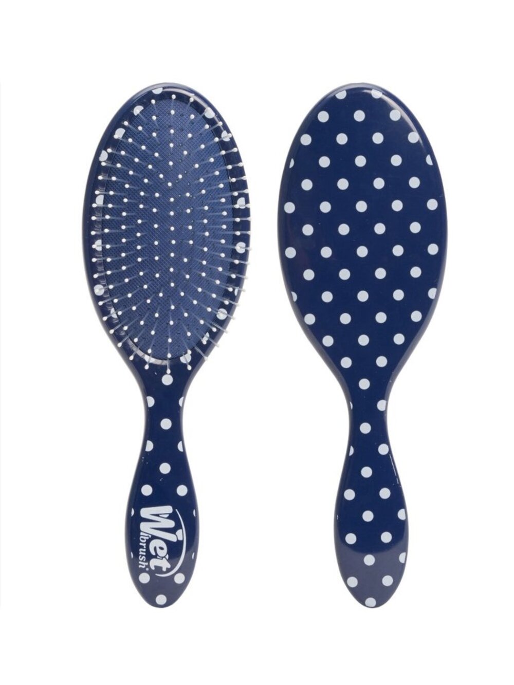 Wet Brush Original Detangler Navy Polka Dot Limited Edition Hair Brush. New